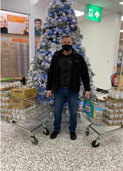 Lineage Logistics workers participating in Holidays without Hunger in Heywood, UK