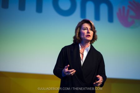 Corinne Vigreux advocating for diversity in tech at the Next Web Conference in 2015.