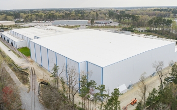 aerial photography of cold storage warehouse