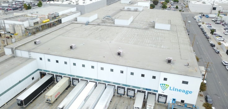 Aerial photo of Lineage's Vernon 2 facility