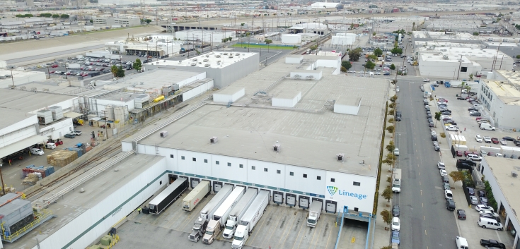 Aerial photo of Lineage's Vernon 1 facility