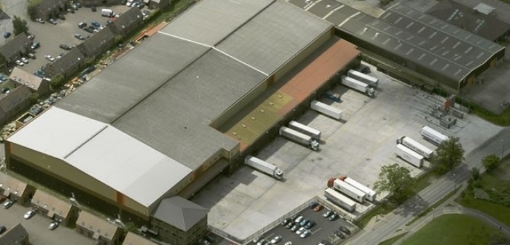 Aerial photo of Lineage's Coleshill facility
